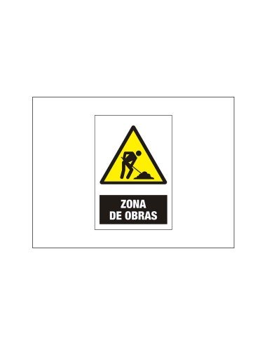 Señal Magnética Advertencia - Zona Obras