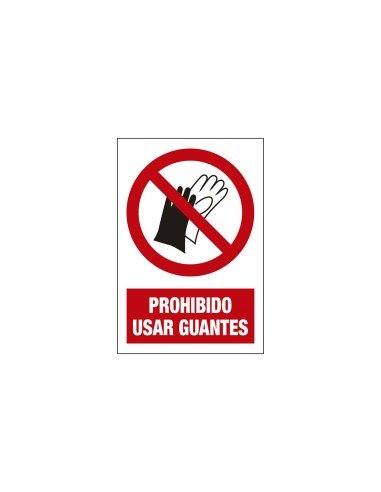 Señal Magnética Prohibicion - Usar guantes